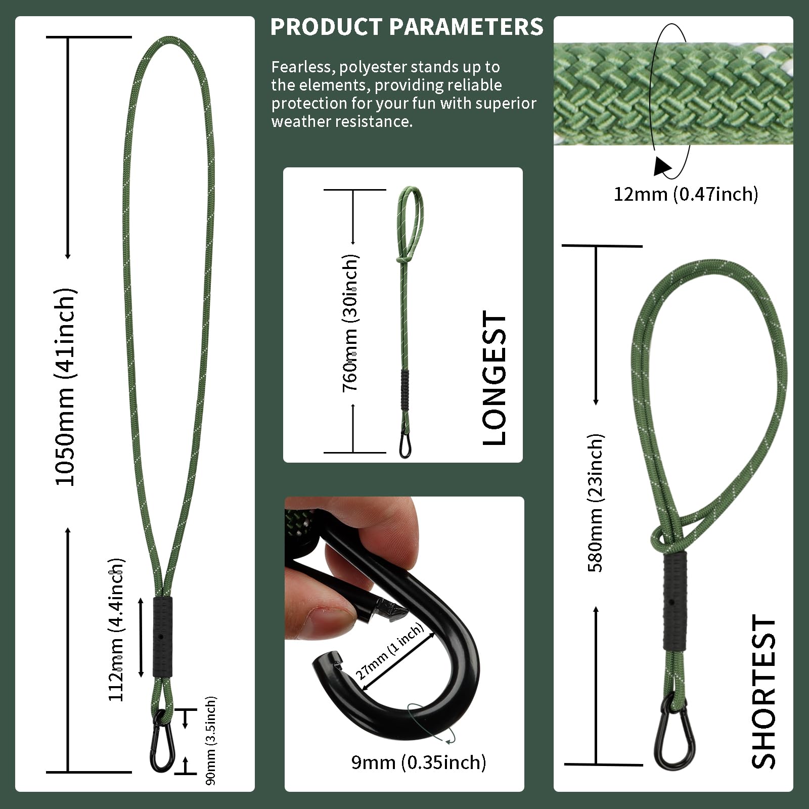Various length options ensure a perfect fit for WWFFEN setup.