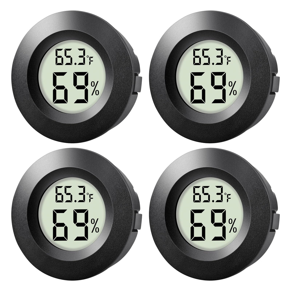 WWHAKO round hygrometer display with clear climate readings
