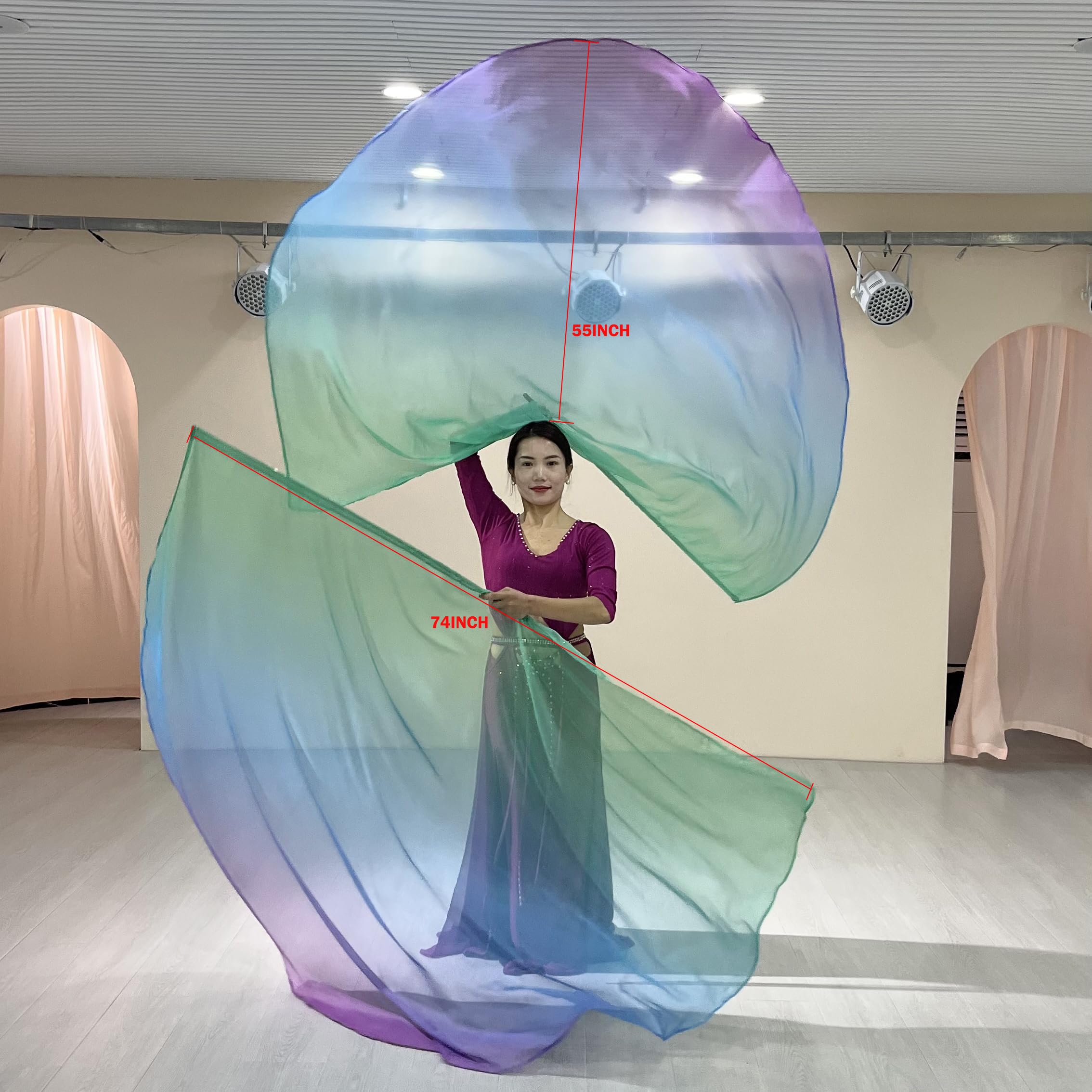 W WINTMING glossy polyester banner catches light during dance routines
