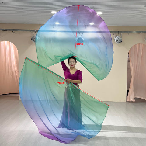 W WINTMING glossy polyester banner catches light during dance routines