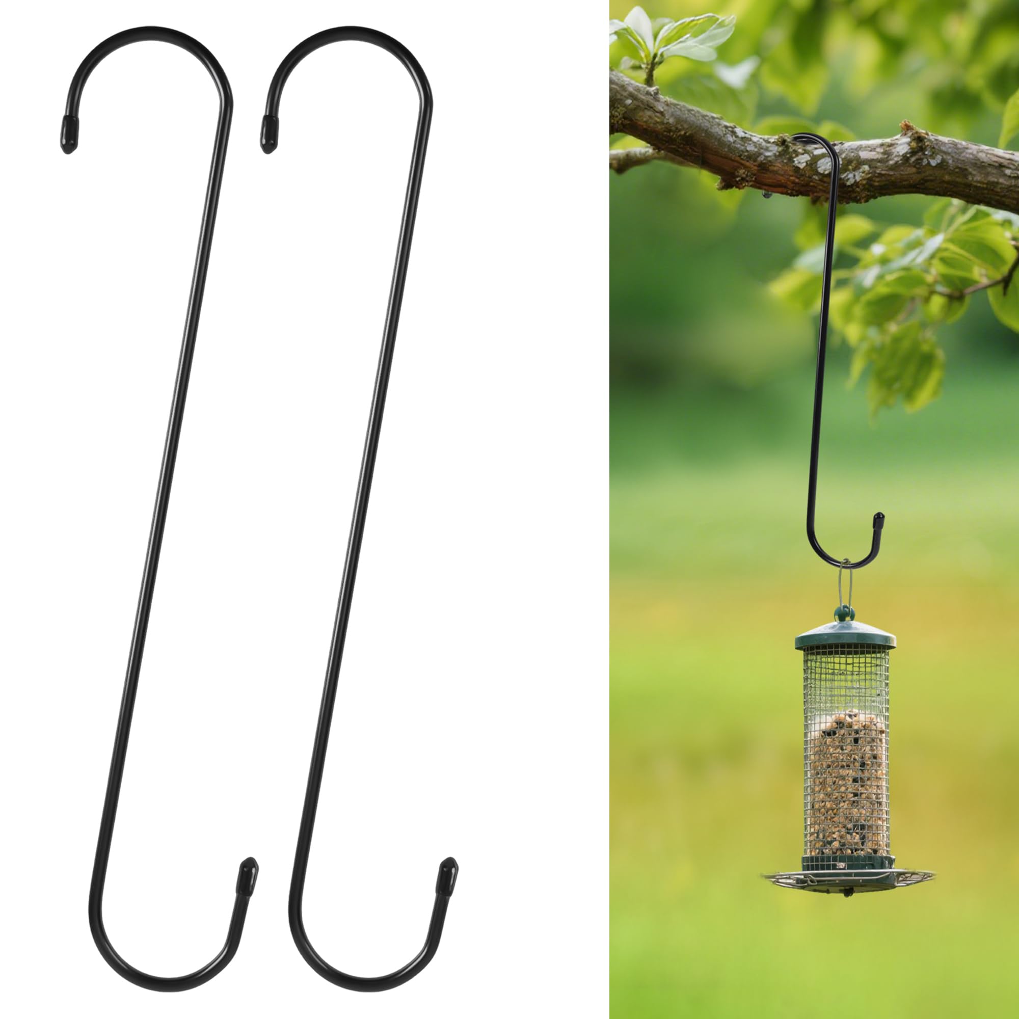 WWYICHEN 16-inch S hook for hanging plants with sturdy metal design