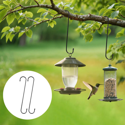 WWYICHEN metal S hook for hanging a bird feeder outdoors