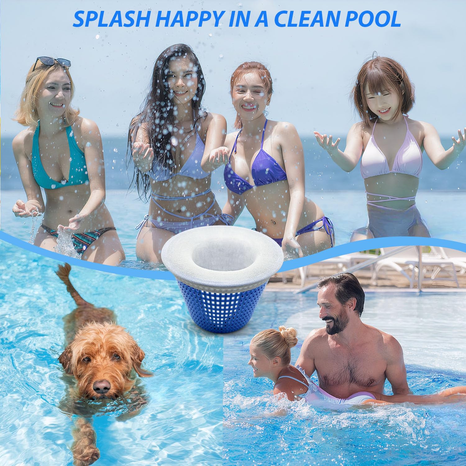 WXFANA 40-pack pool socks provide family-friendly cleaning for pools