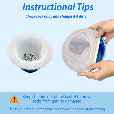 WXFANA pool skimmer socks protect the filter system during busy seasons