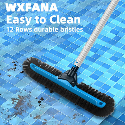 WXFANA heavy-duty pool brush showing durable construction for long-lasting use.