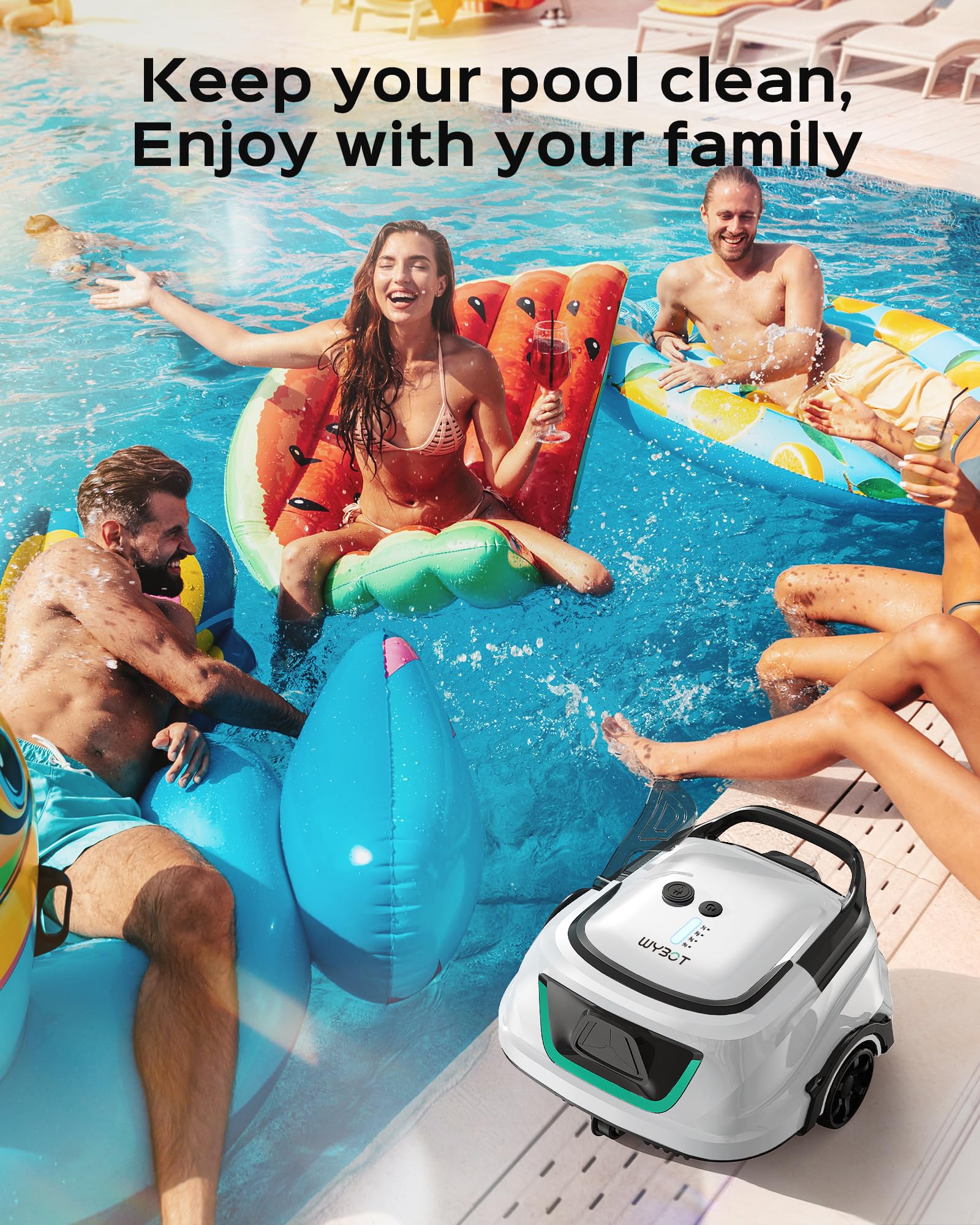 WYBOT A1 above-ground pool compatibility for versatile cleaning