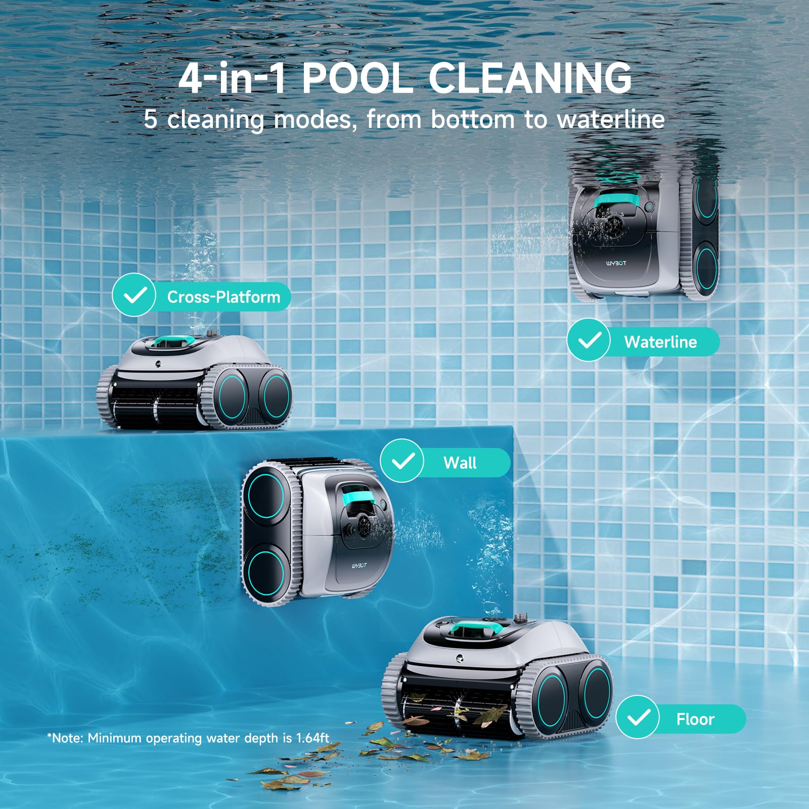 WYBOT C1 reaches waterline for edge-clean performance