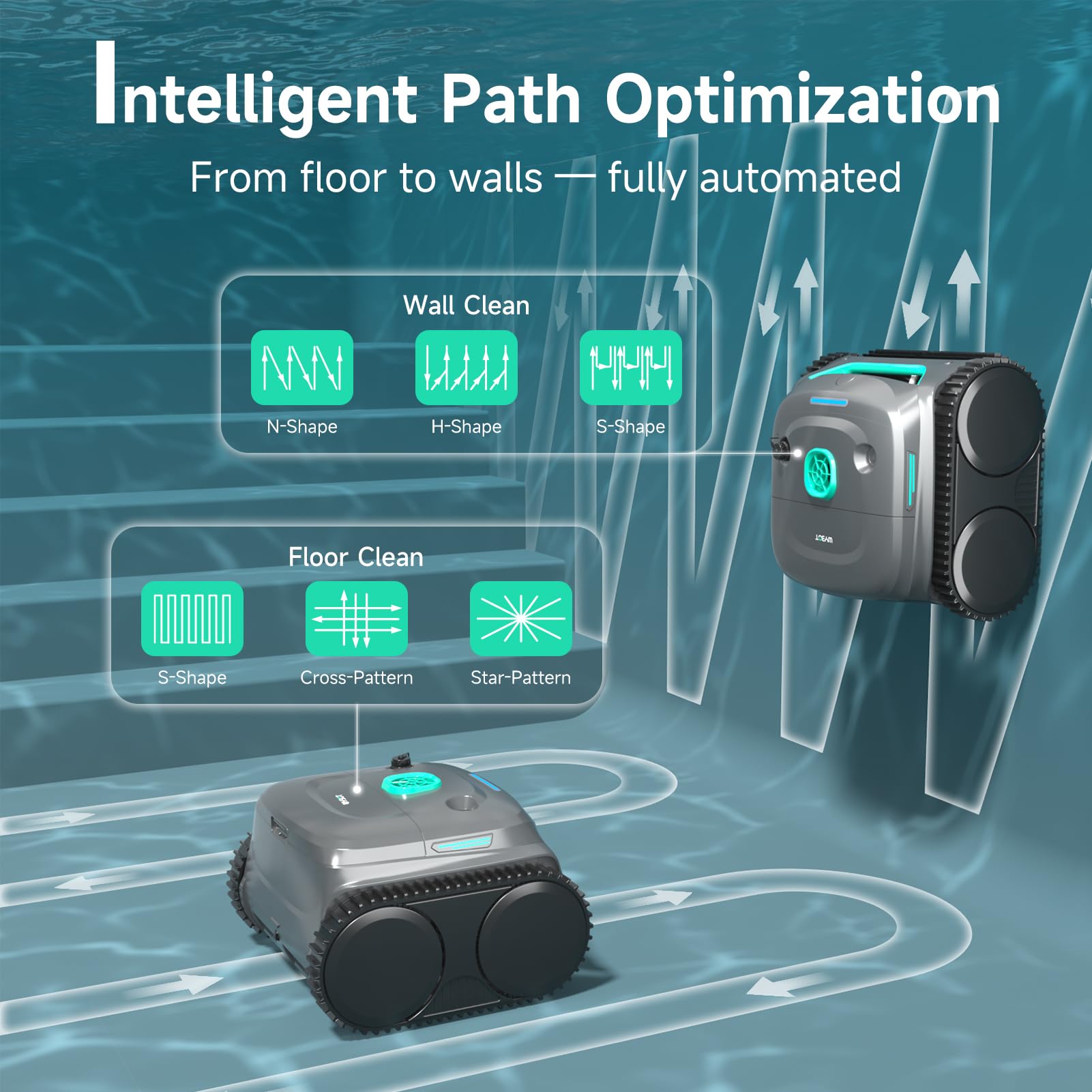 WYBOT C2 app schedules automatic cleaning sessions.
