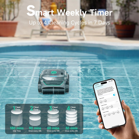 WYBOT C2 covers a wide area with smart path planning.