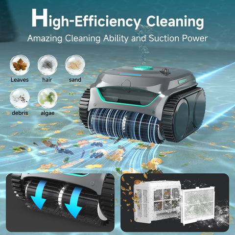 WYBOT C2 demonstrates smart gyroscope navigation for efficient cleaning.