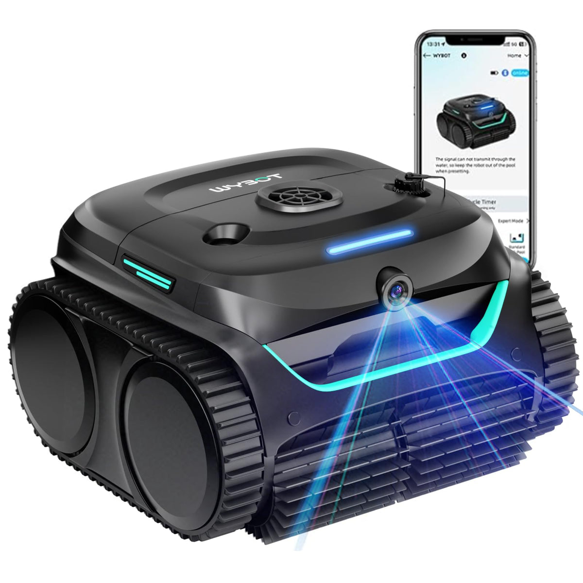 WYBOT C2 Vision camera top view for precise dirt detection and efficient navigation.