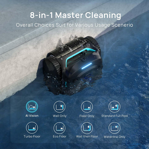 WYBOT C2 Vision path plans optimize pool cleaning routes