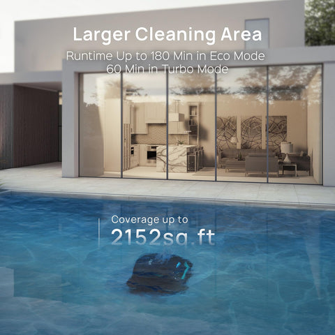 WYBOT C2 Vision self-learning AI adapts to your pool over time.
