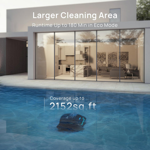 WYBOT C2 climbs walls and cleans waterline for full coverage