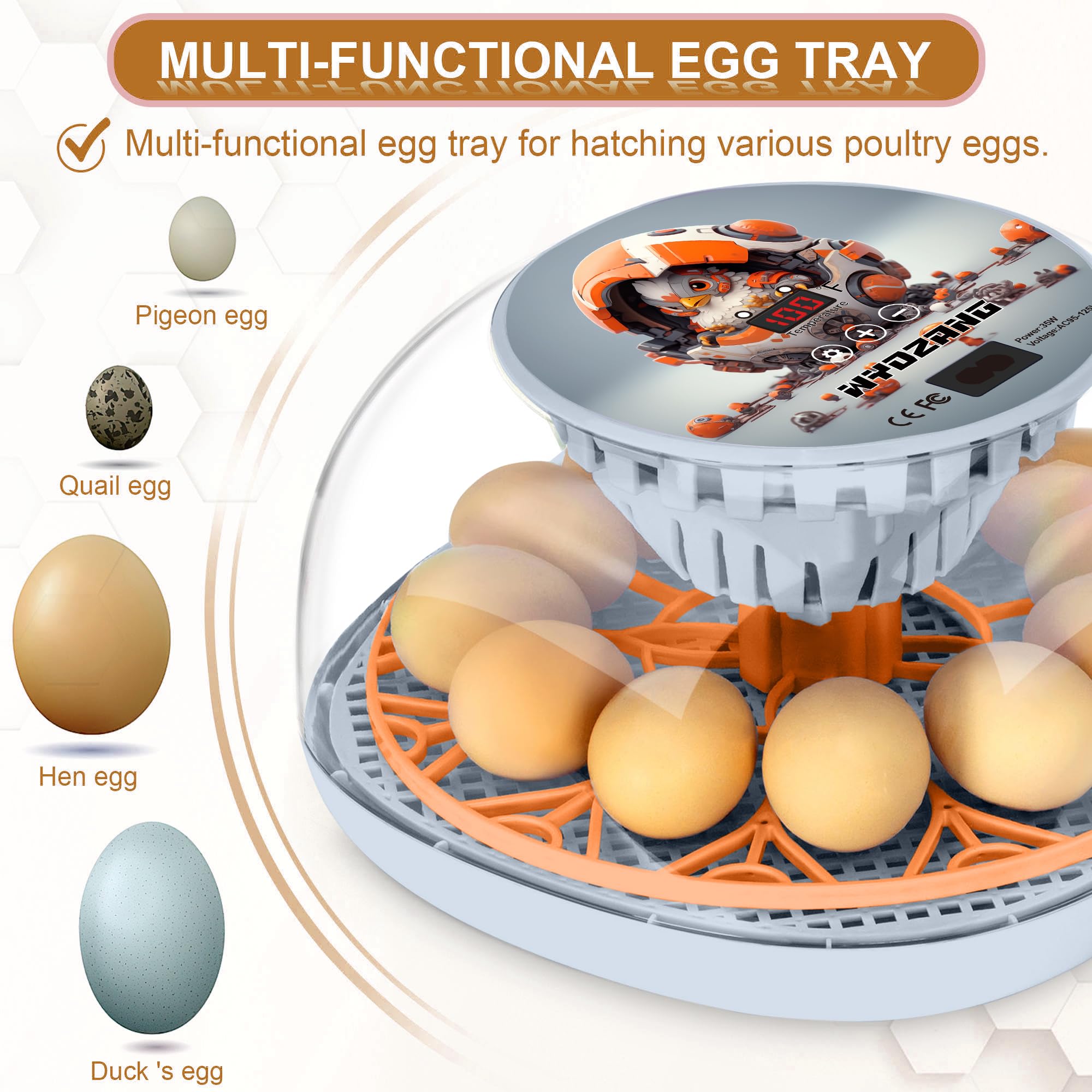 WYD2ANG incubator automatic egg turner supports even turning of poultry eggs.