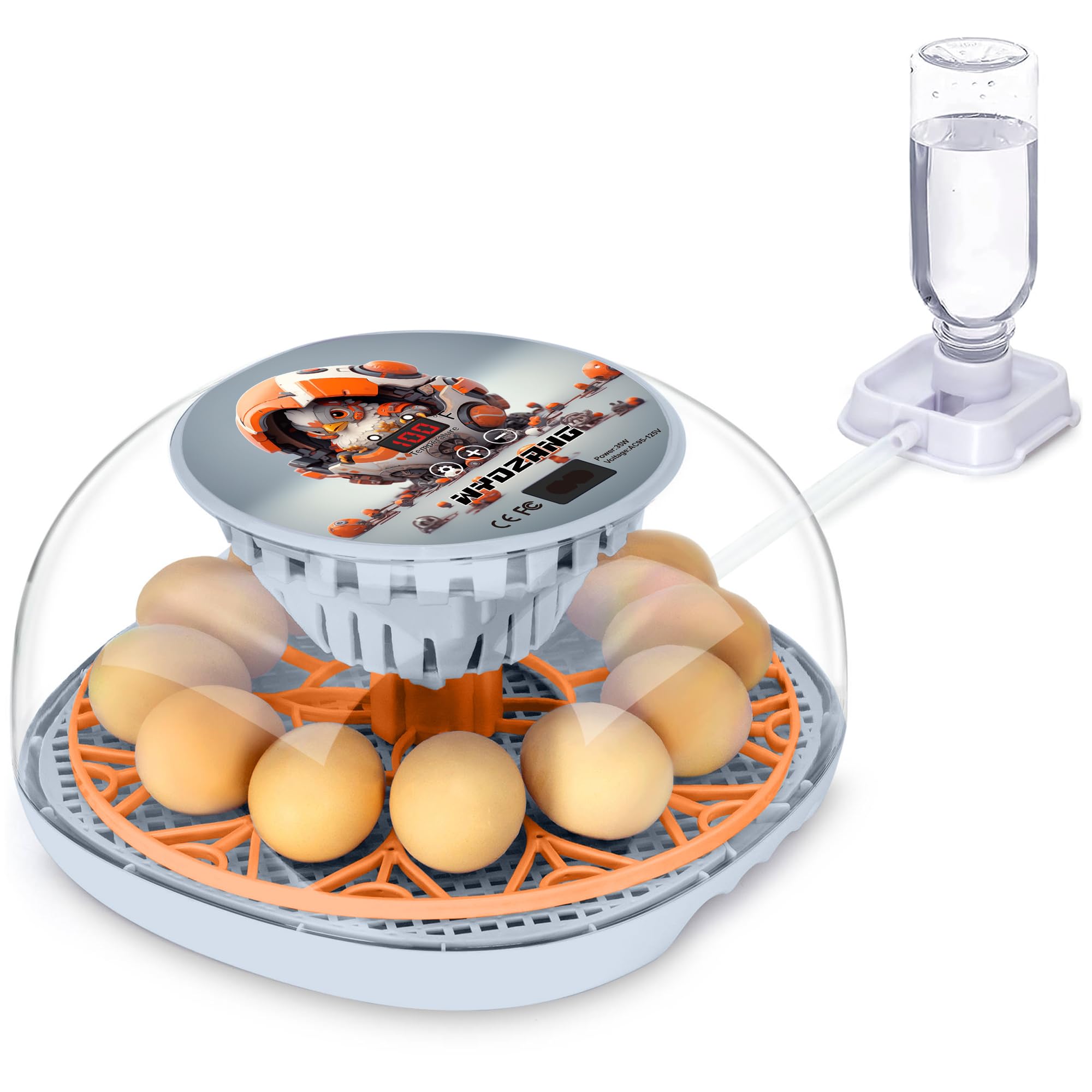 WYD2ANG Smart Chicken Incubator 360-degree visibility for monitoring hatch progress.