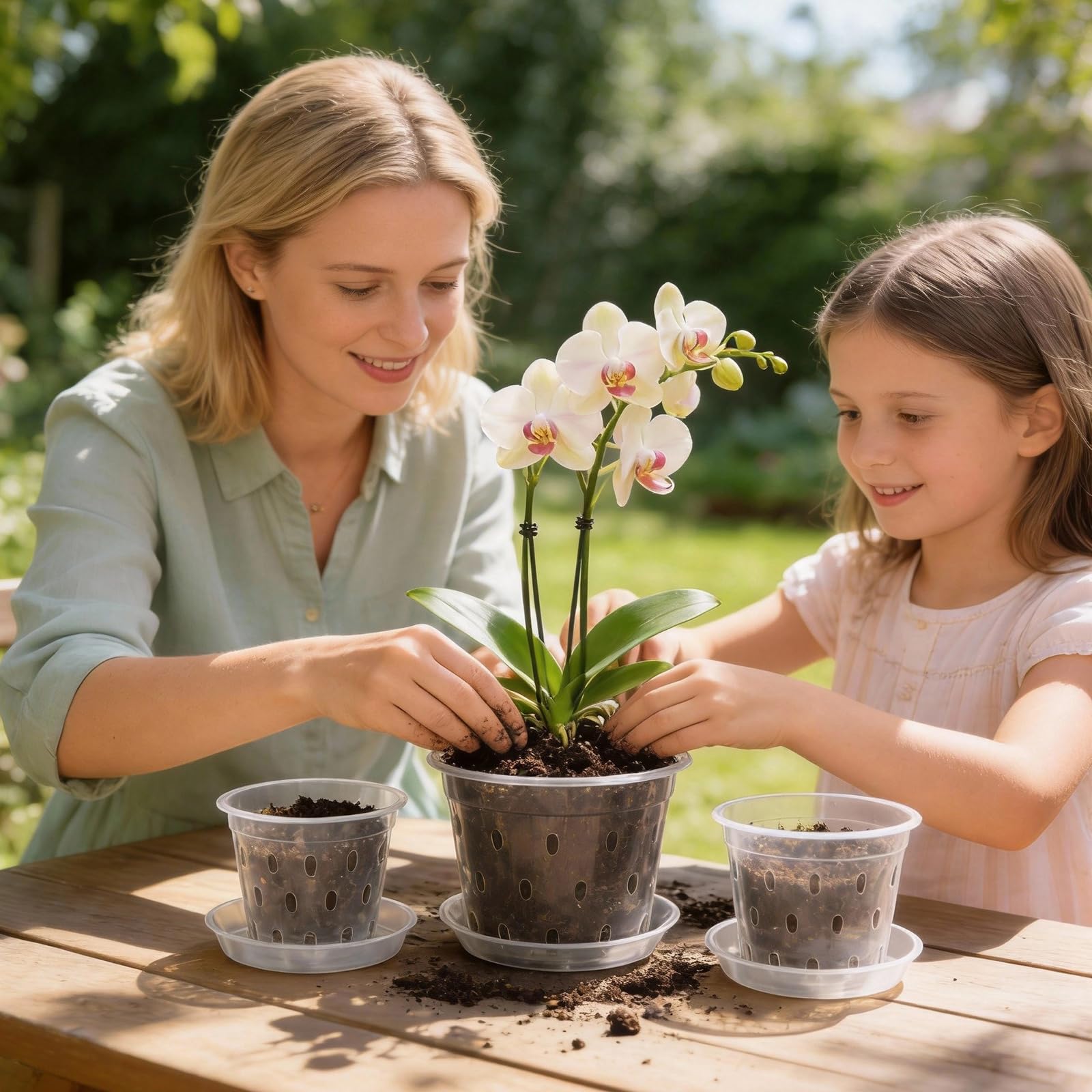 Wyegey compact drainage saucer keeps surfaces clean and dry after watering.