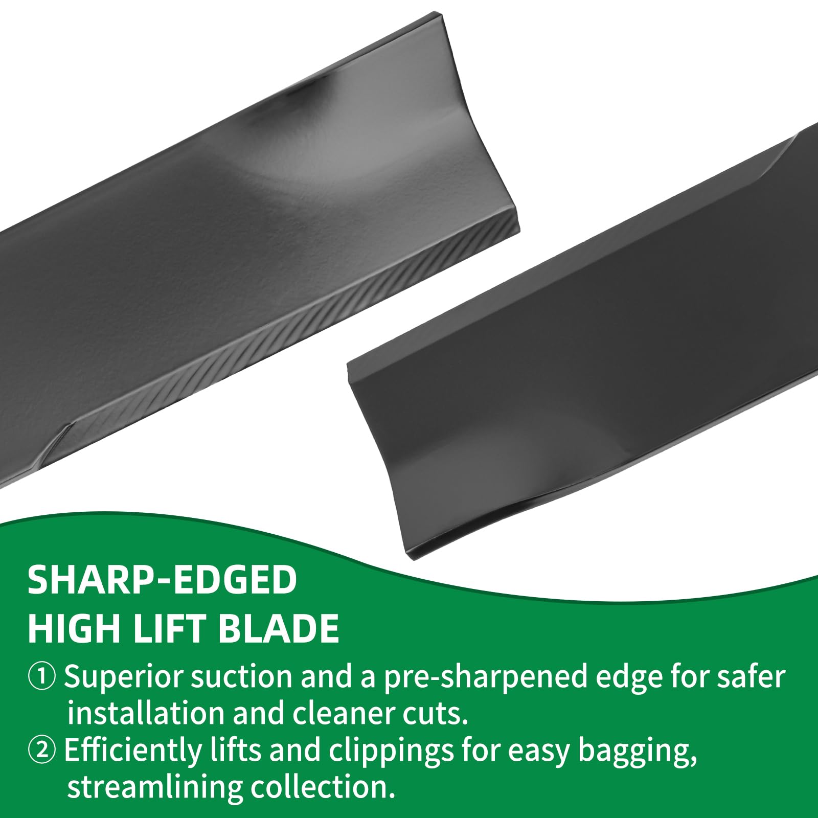 Wyevee 575240701 high-lift blade for 52-inch decks enhances mowing performance.