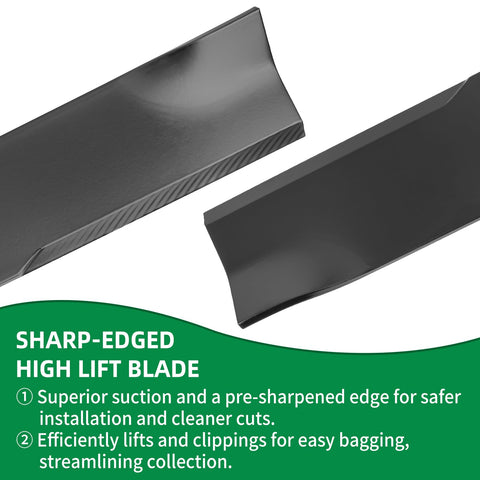 Wyevee 575240701 high-lift blade for 52-inch decks enhances mowing performance.