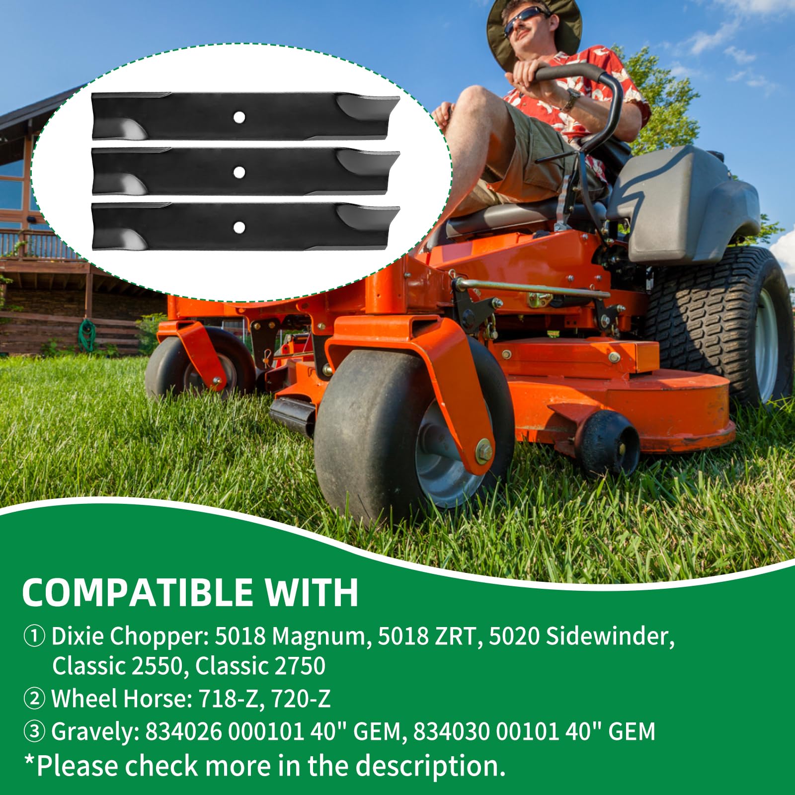 Wyevee powder-coated blades offering durable wear resistance.
