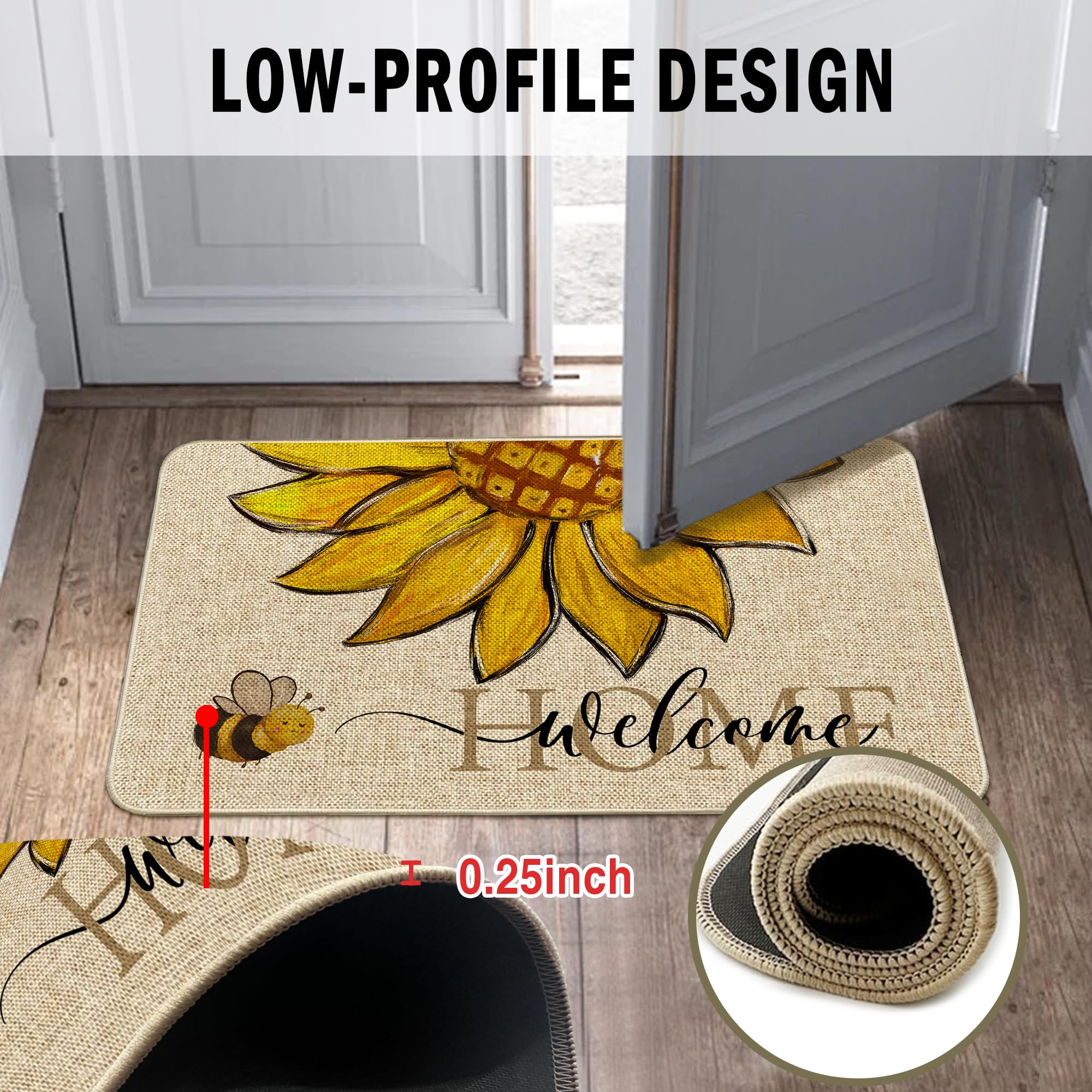 Wylumen durable burlap mat resists tearing for long-lasting use.