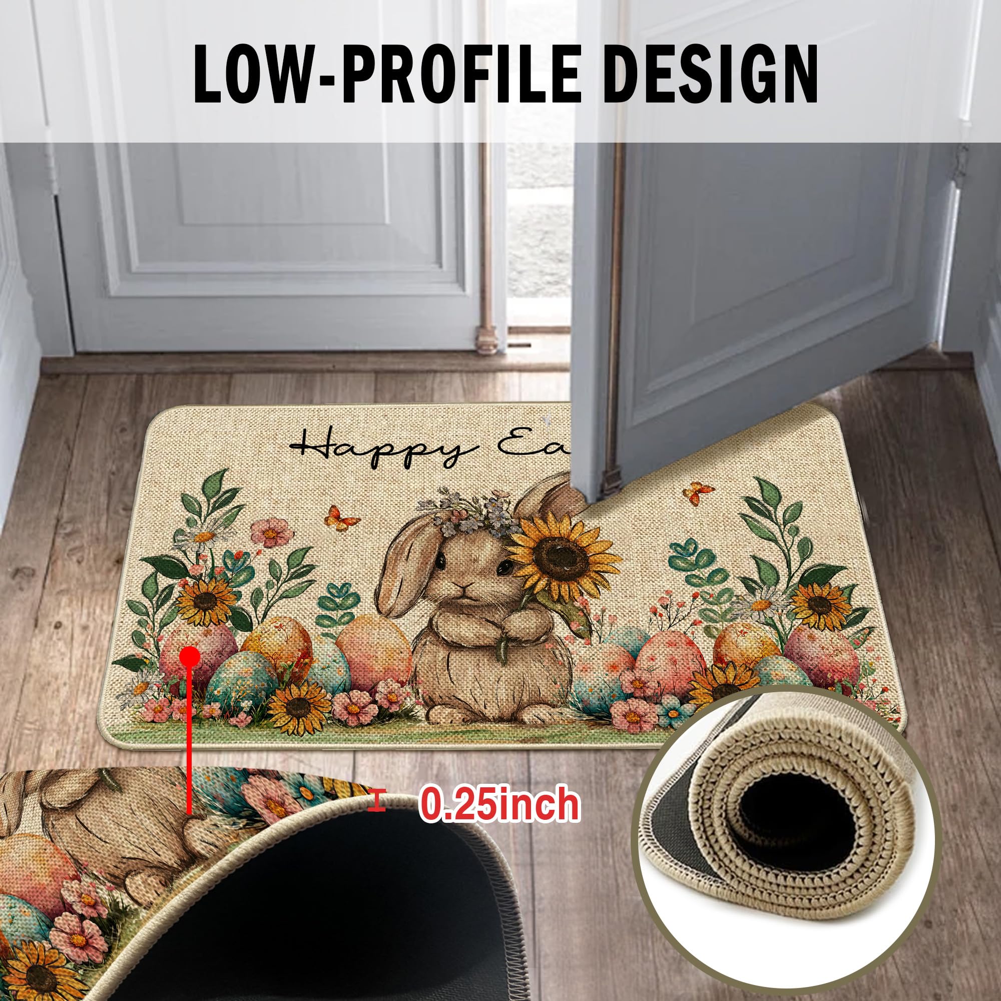 Wylumen Easter decor entry mat adds seasonal charm to entryways