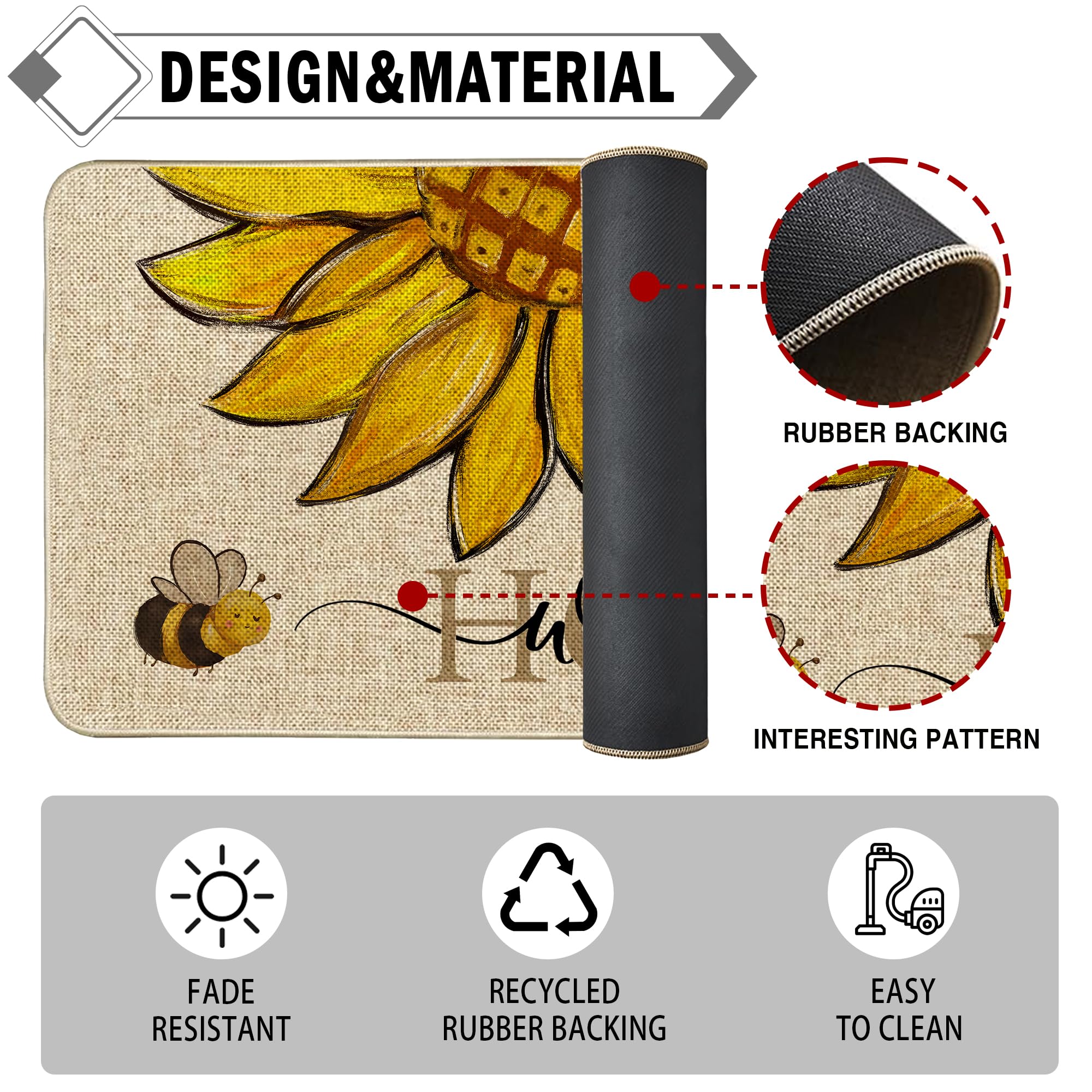 Wylumen easy-clean doormat can be shaken or vacuumed for quick maintenance.