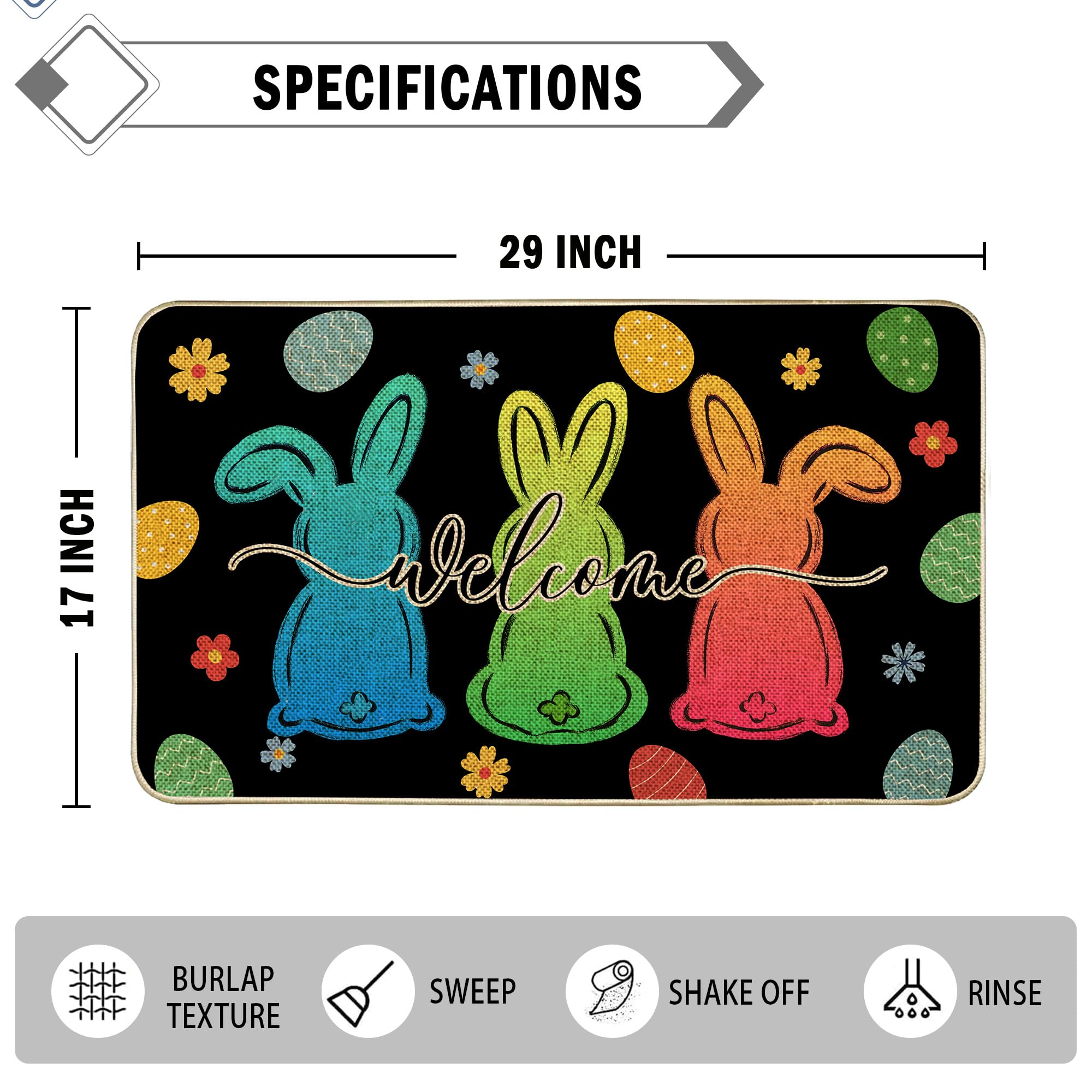 Wylumen Indoor Entry Mat with non-slip backing stays stable on floors.