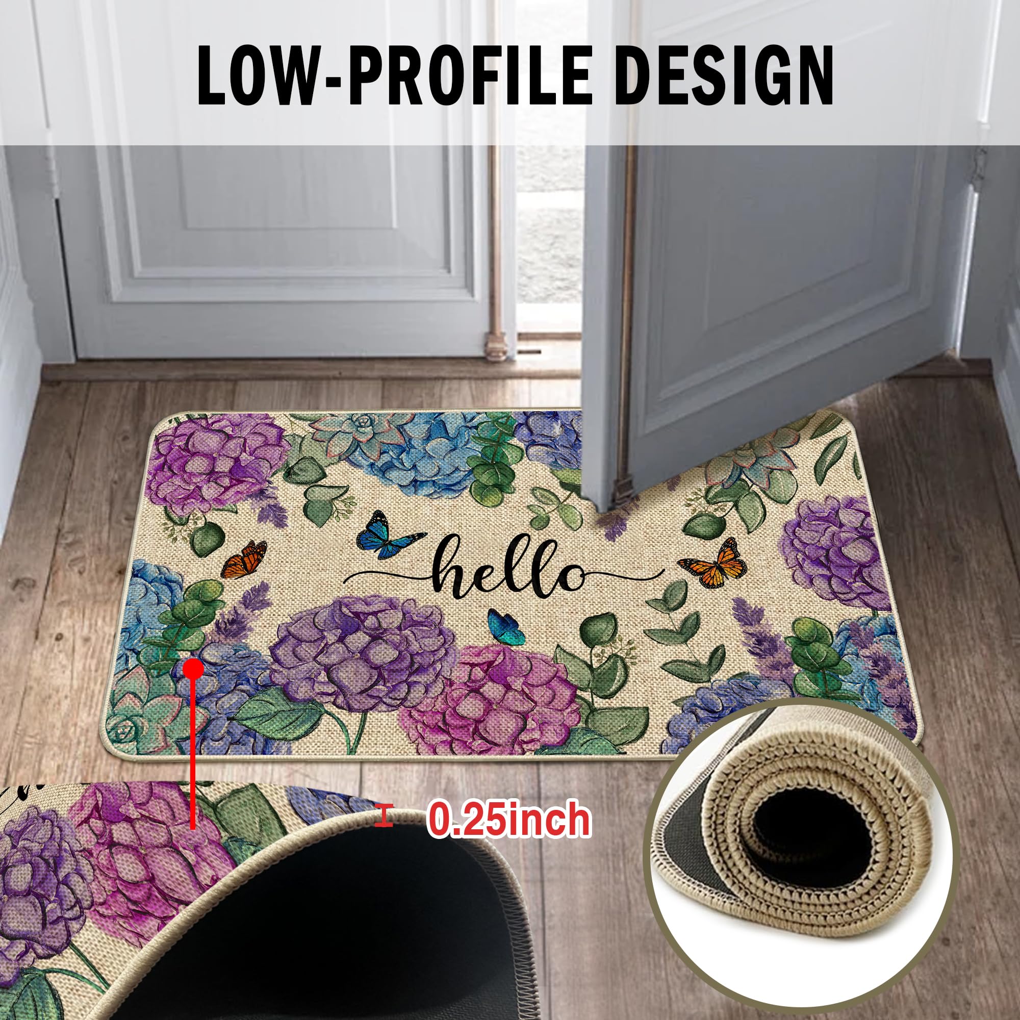Wylumen linen-textured surface adds spring florals and visual depth.