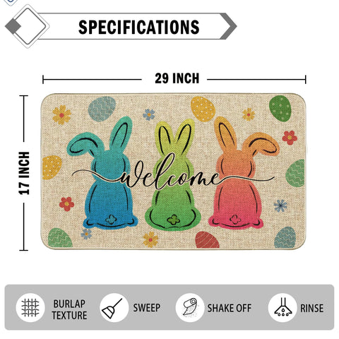 Wylumen non-slip doormat with durable backing for stable indoor/outdoor use
