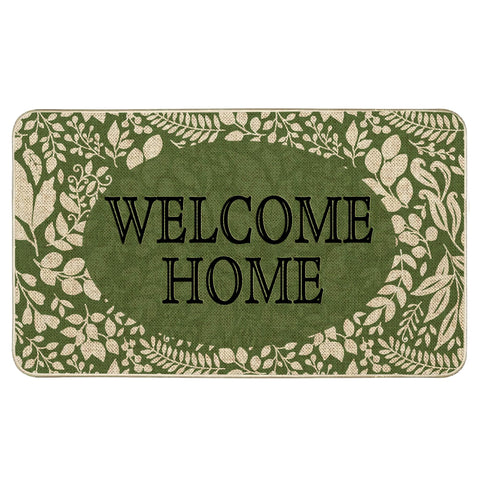 Wylumen Welcome Spring leaves doormat adds seasonal charm to your entry.