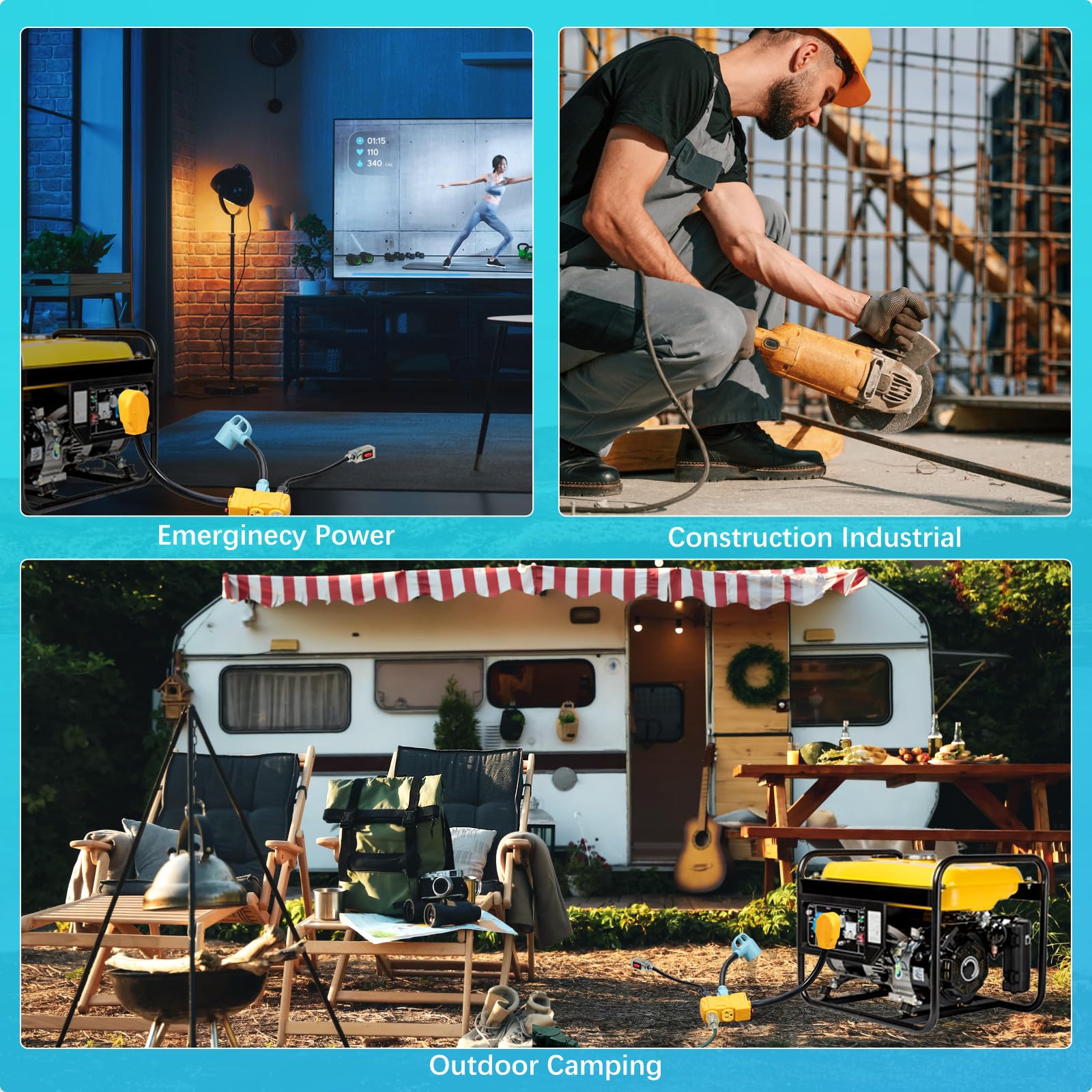 WYM World compact 1.5 ft length fits tight spaces at campsites