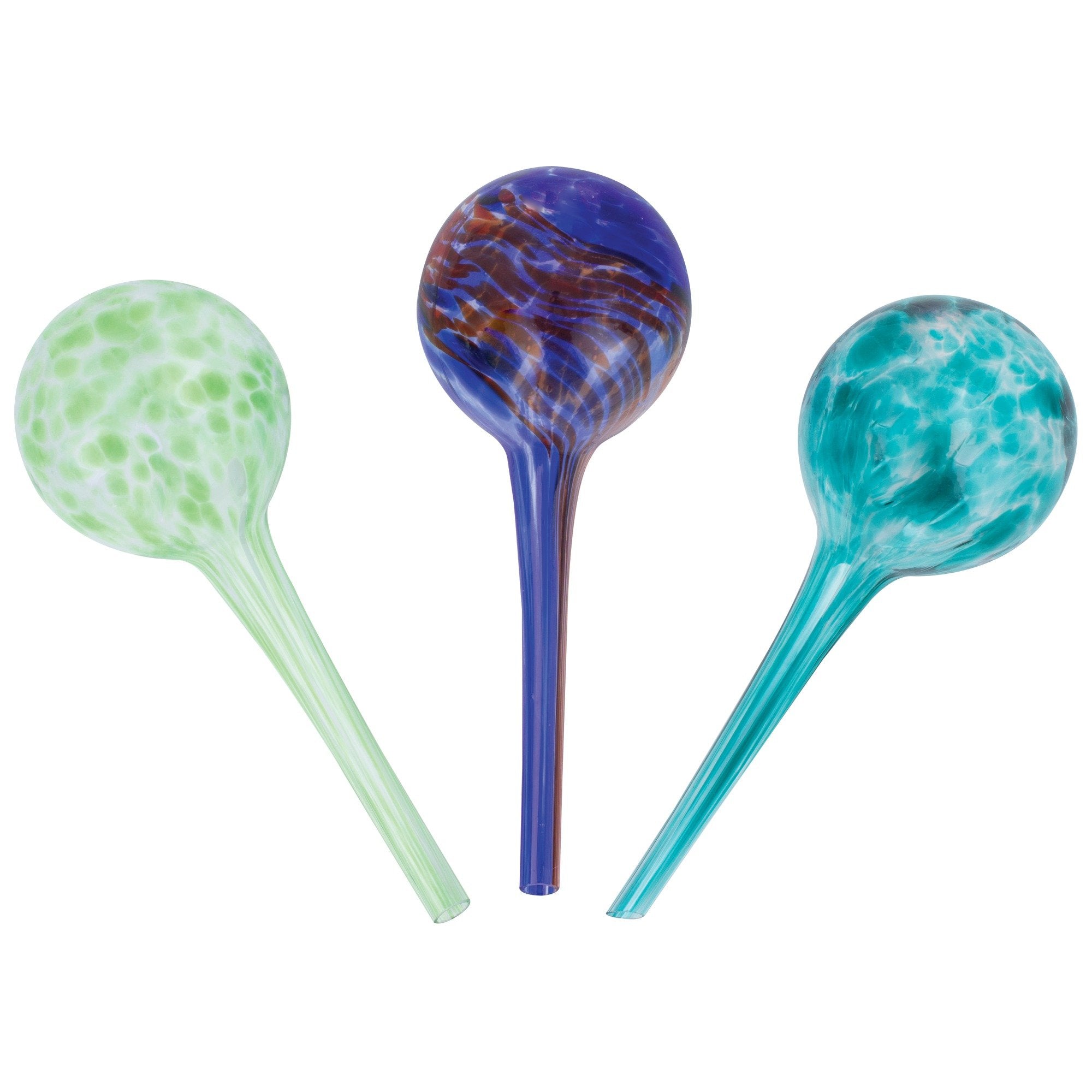 Wyndham House watering globe set with colorful bulbs for year-round plant hydration.