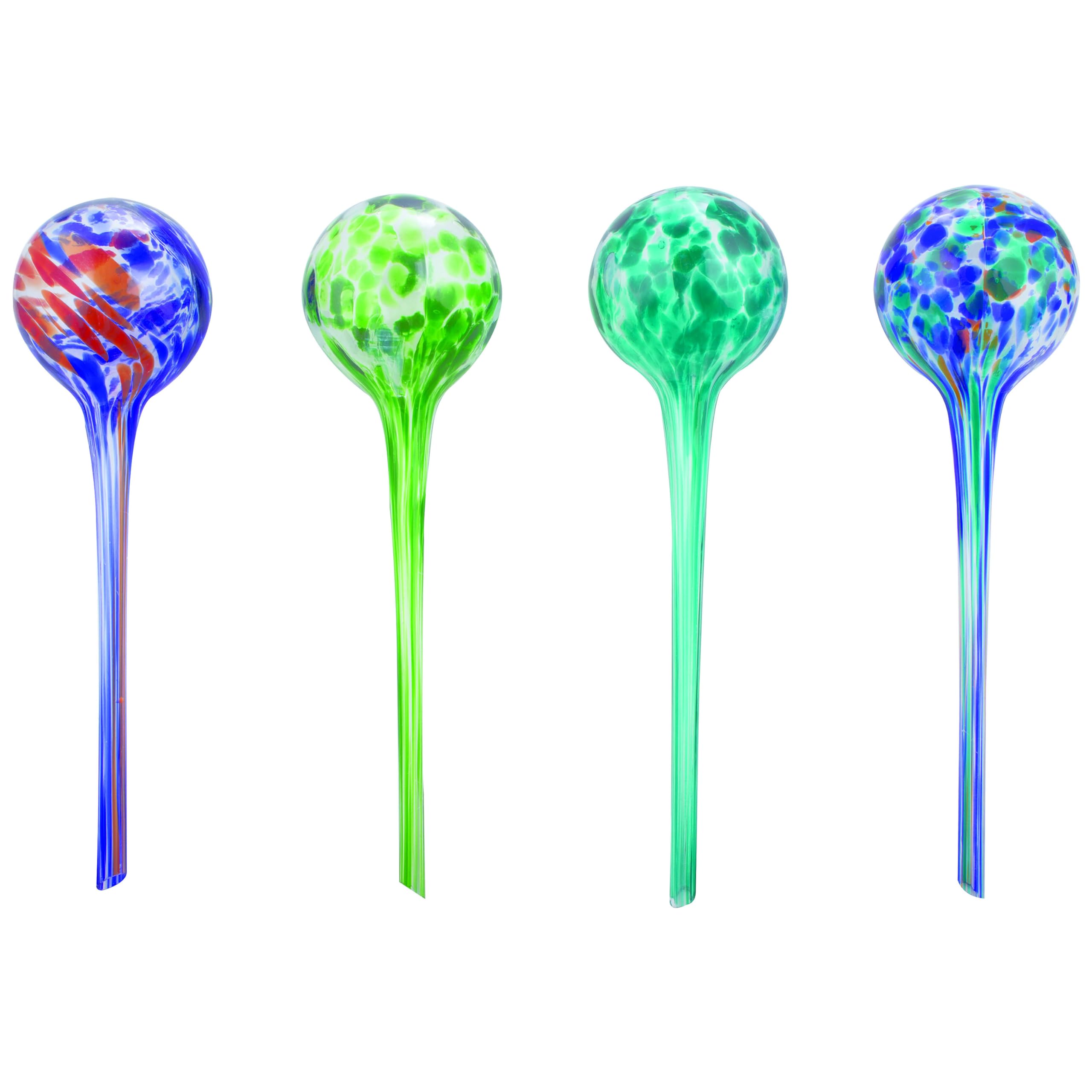 Wyndham House hand-blown glass watering globe adds decorative plant hydration.