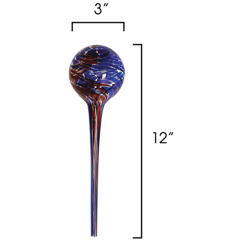 Wyndham House colorfully hand-blown globes deliver steady moisture to potted greens
