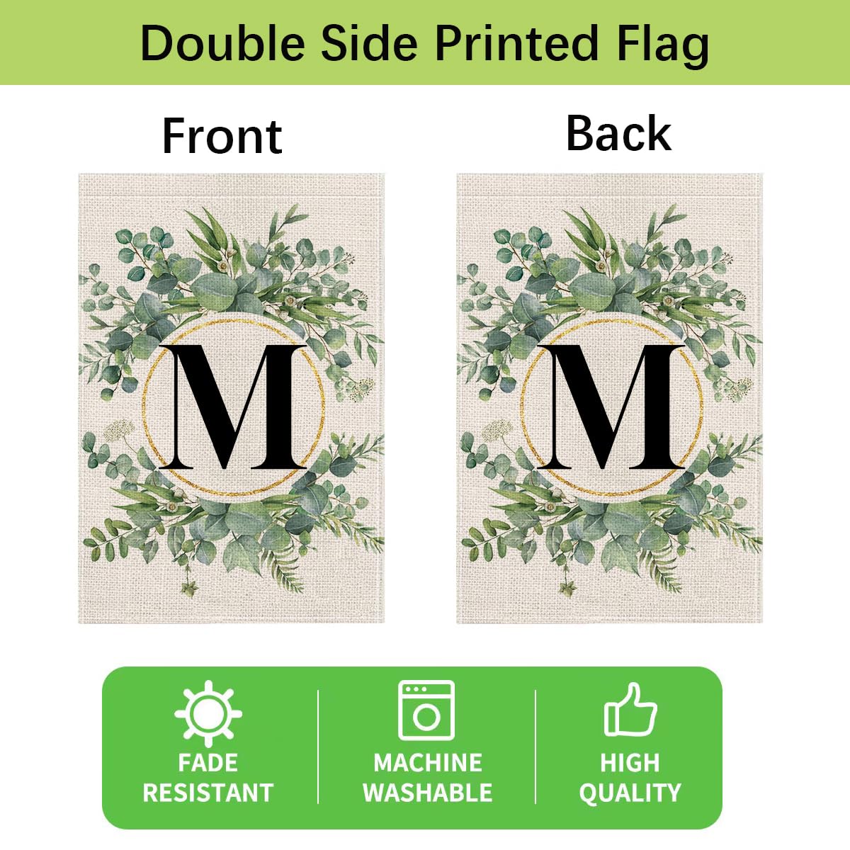 Wyooxoo burlap-look flag material for rustic porch decor and durability
