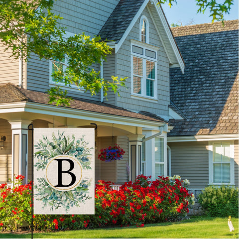 Wyooxoo burlap-look garden flag for durable outdoor use
