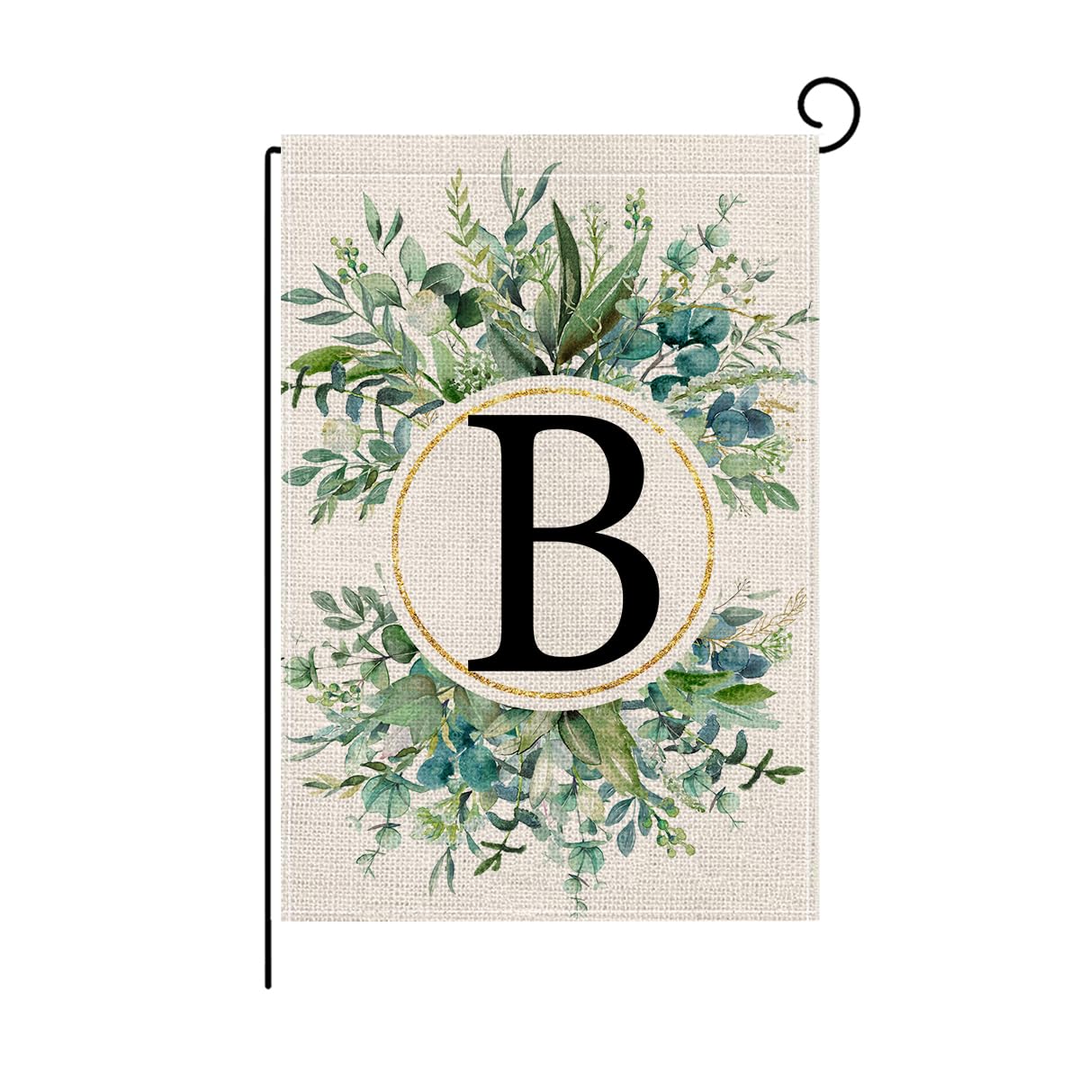 Wyooxoo monogram B floral garden flag 12x18, ideal for outdoor display