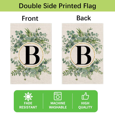Wyooxoo monogram B design enhances porch or garden decor