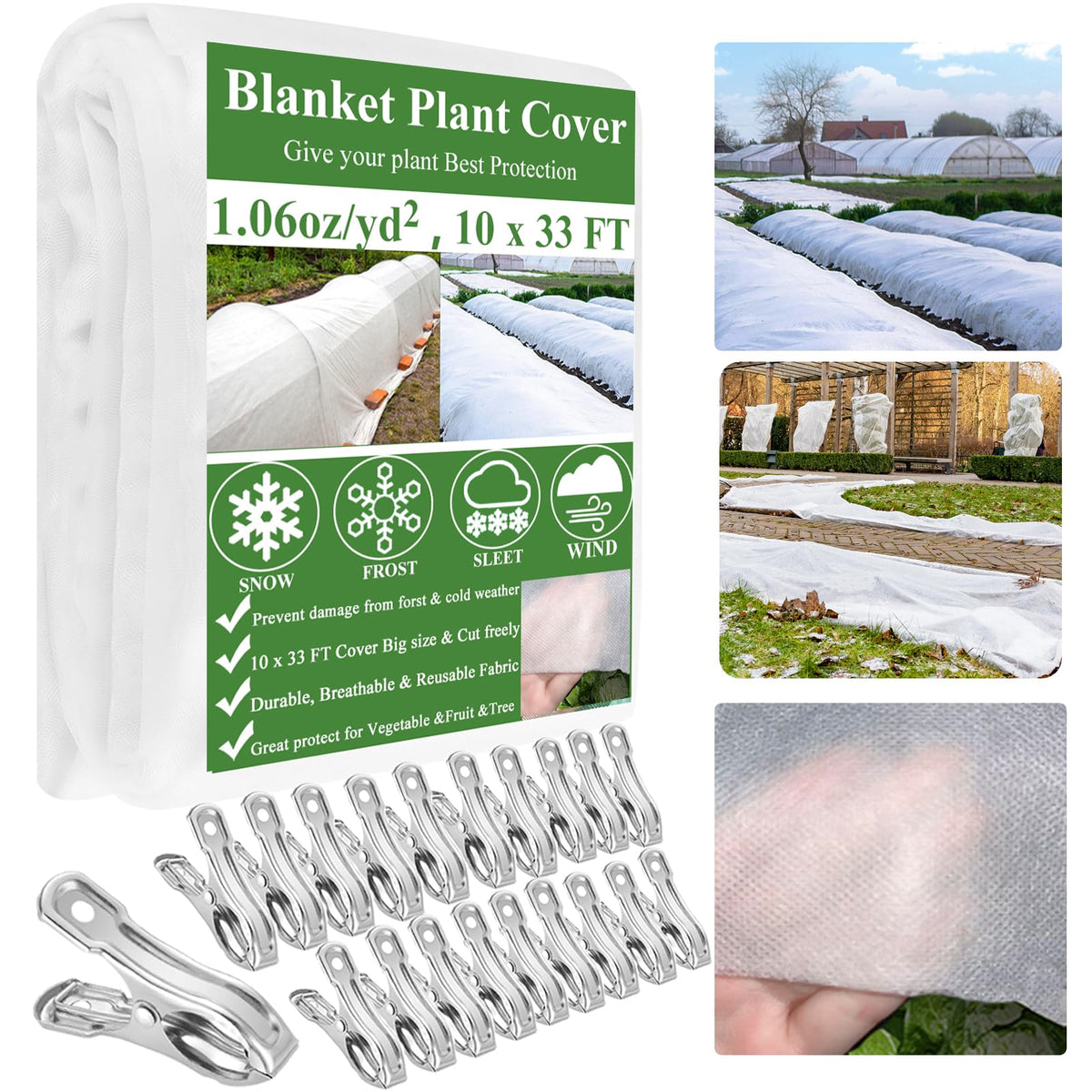 WYRJXYB frost cover over a vegetable bed provides frost protection.