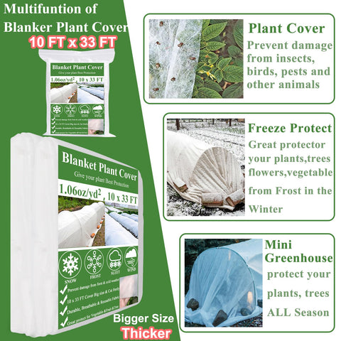 WYRJXYB garden hoops kit with frost blankets creates a DIY mini greenhouse for winter.