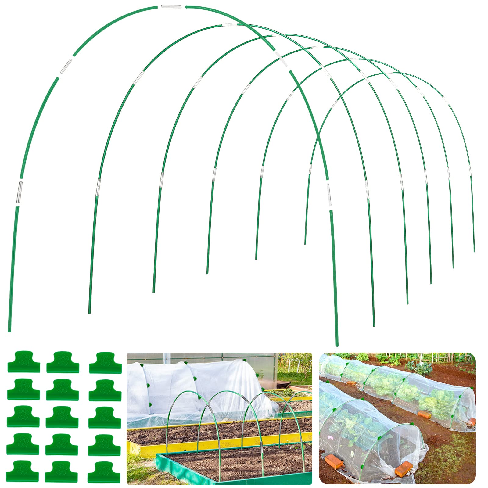 WYRJXYB greenhouse hoops 8ft long for durable raised bed protection.