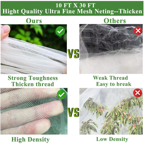 WYRJXYB netting allows watering without removal for convenient garden care.