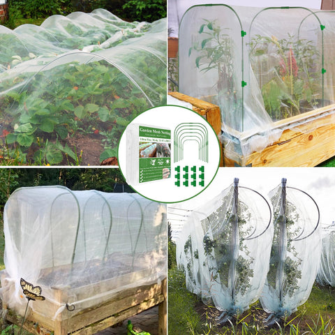 WYRJXYB barrier kit helps protect fruits and vegetables from common garden pests.