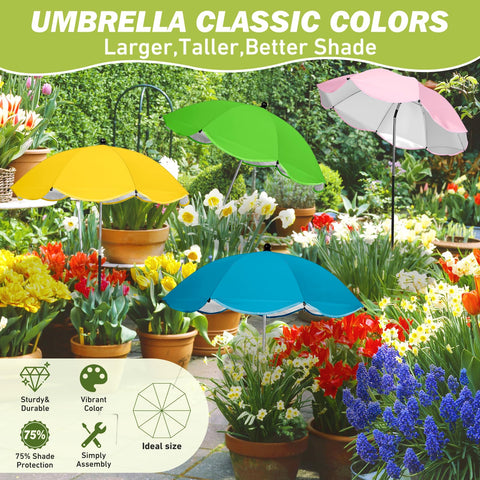 WYRJXYB colorful petal-edge canopy adds garden color and shade.