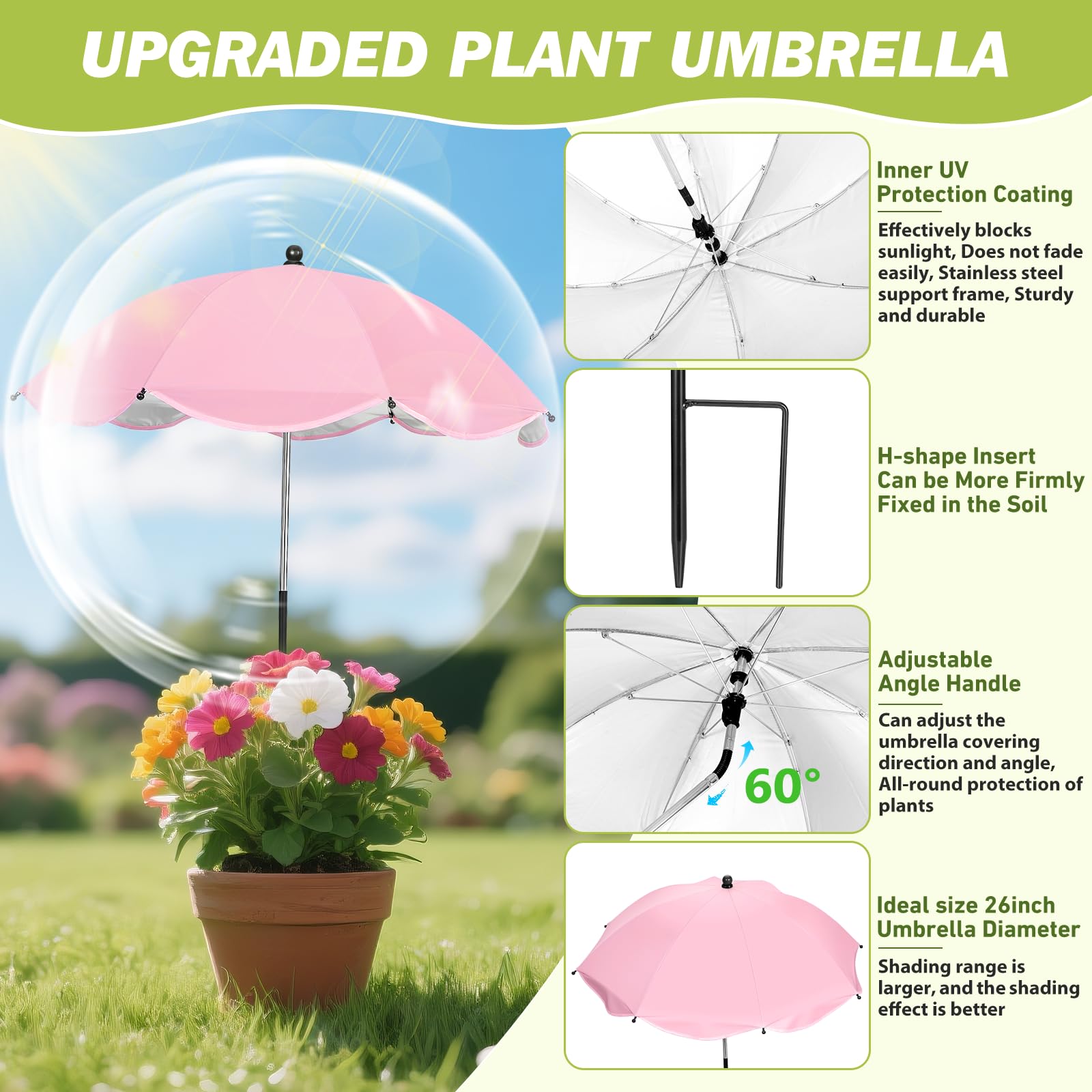WYRJXYB sturdy alloy frame withstands outdoor use while shading.
