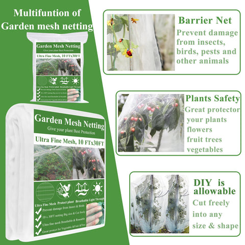 WYRJXYB ultra-fine mesh blocks insects while allowing light and water to pass through.