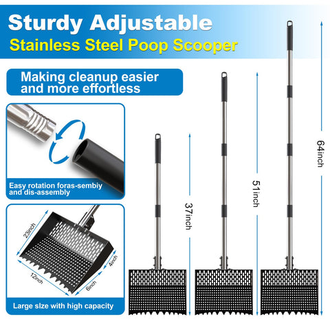 Wysperix three-angles rake-head enables versatile reach and reduced bending during cleanup.