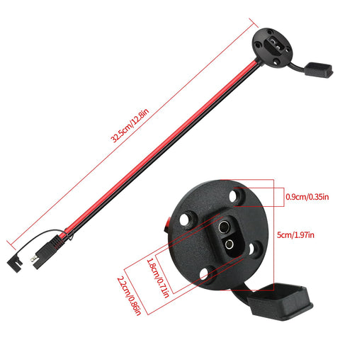 WYTUDTE SAE male to female pair for easy outdoor extension and secure links.