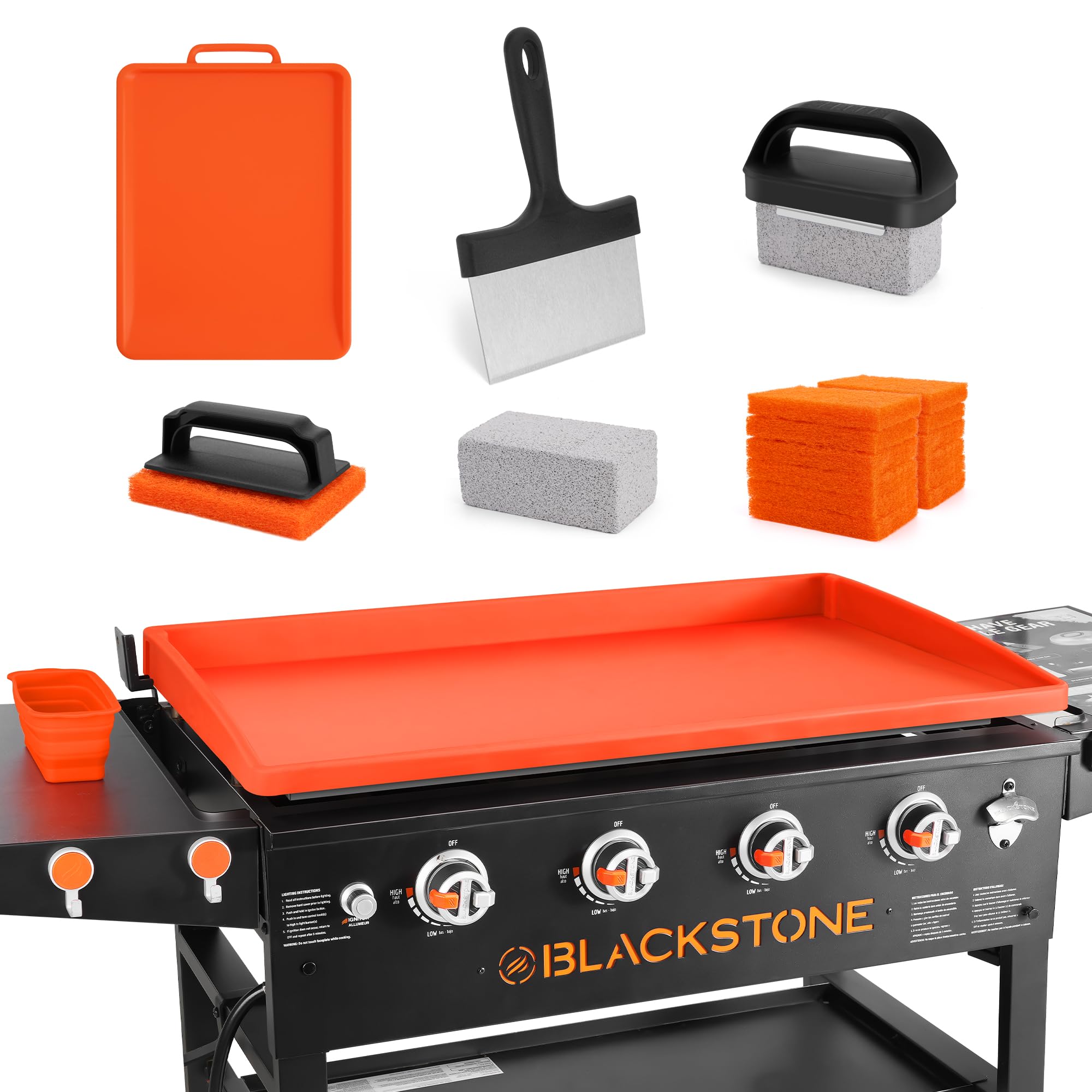 WYZJC 36-inch silicone griddle mat protecting Blackstone surface during hot cooking